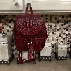 PIJUSHI Crocodile Leather Backpack Purse for Women Crocodile bag